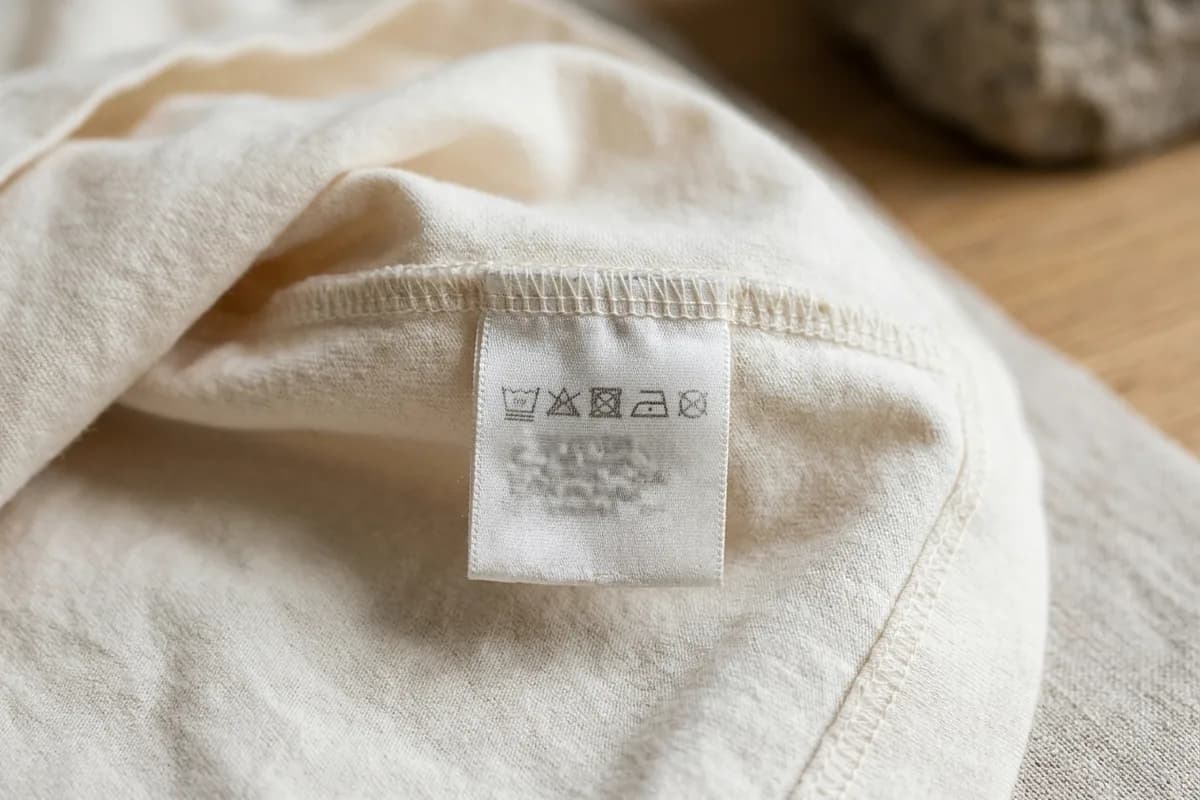 The care tag at the inside seam