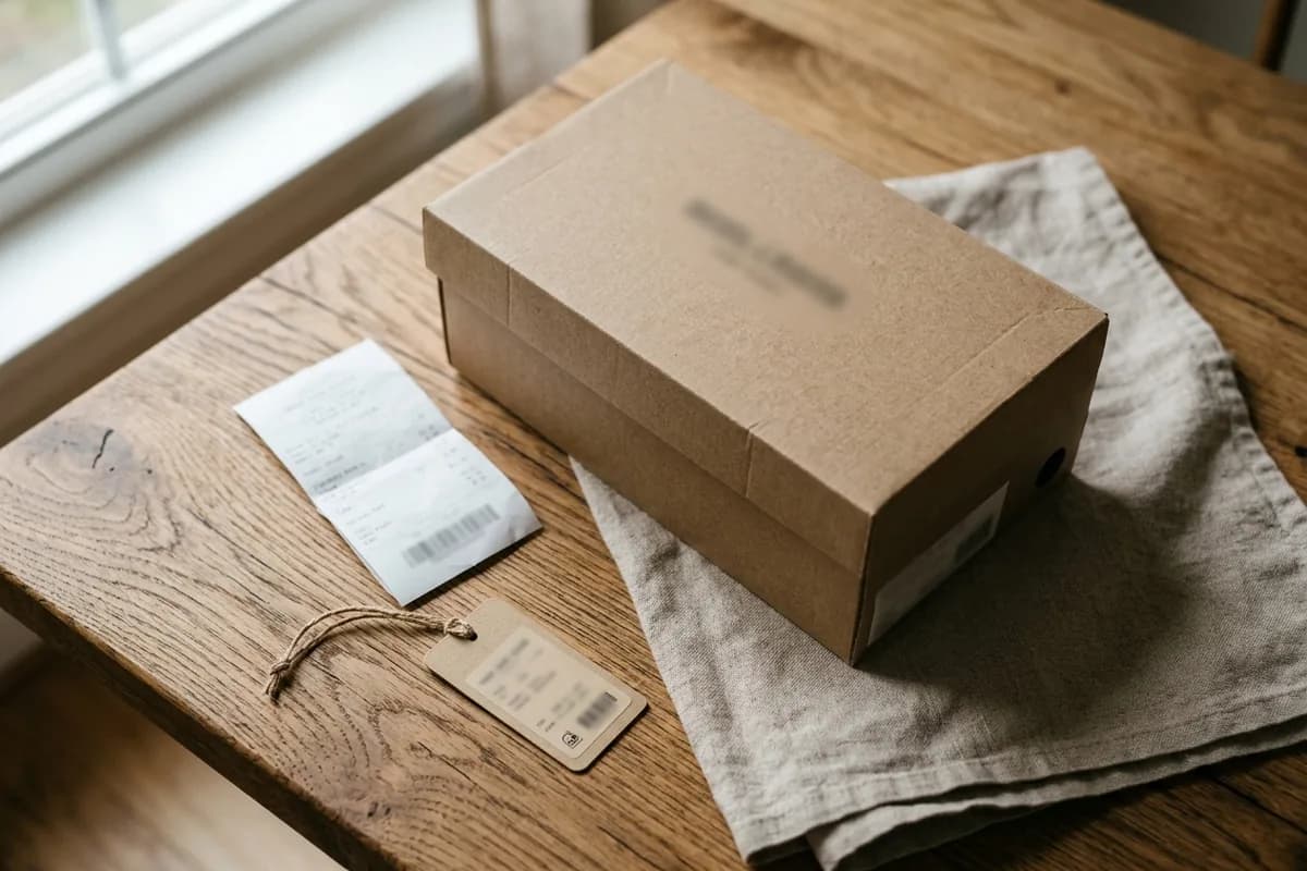 Gather the proof: receipt, box and tags