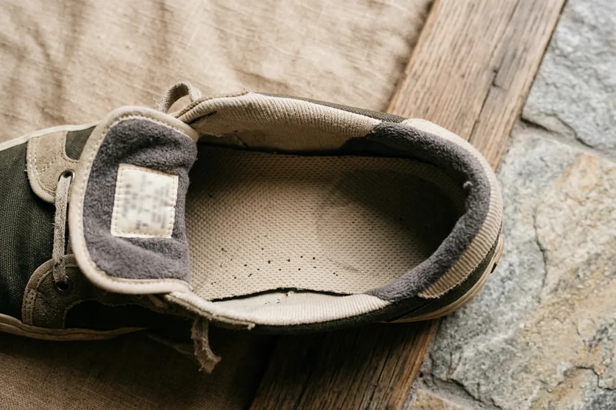 Inside: insole, lining and size label